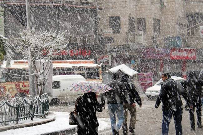 دمشق تحت  تأثير المنخفض القطبي اليوم .. أمطار ظهراً وثلوج ليلاً