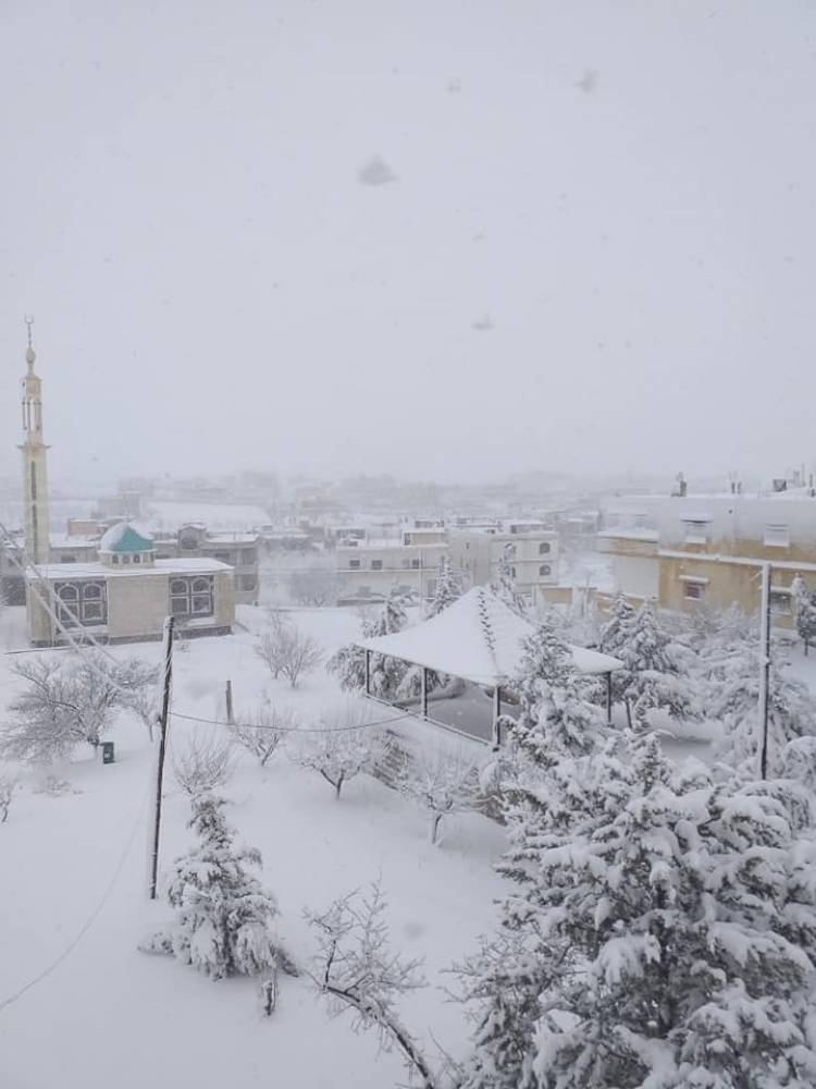 الأمطار والثلوج تشتد اليوم على دمشق وتوقعات لفيضان بردى 