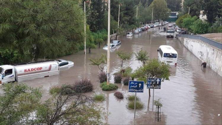 تحذير من فيضان عدد من شوارع دمشق ابتداء من مساء الخميس مع بدء تأثير منخفض عالي الفعالية